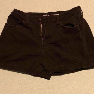 Black jean shorts